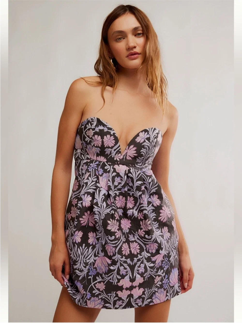 NWT Free People Floreo Jacquard Mini Dress Sz 0